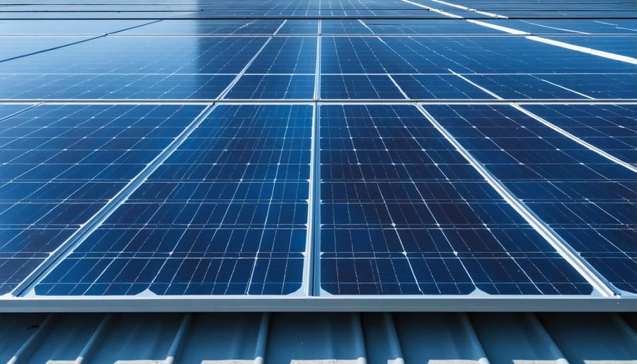 Electric utility meter showing reduced energy consumption on solar-powered home